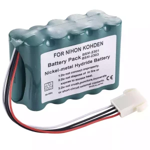 Replacement battery for Nihon Kohden WS-231P,QI-231P,QI-236P,BSM-73