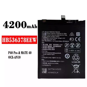 New phone battery HB536378EEW for HUAWEI P40 Pro/Mate 40/TD Tech M40/Mate 40E