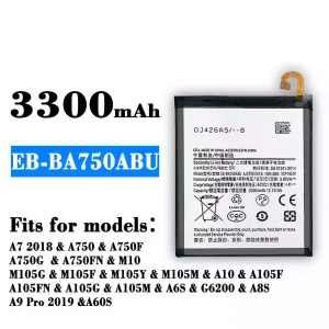 New phone battery EB-BA750ABU for Samsung A7 2018/A8S/A9 Pro 2019/A60S