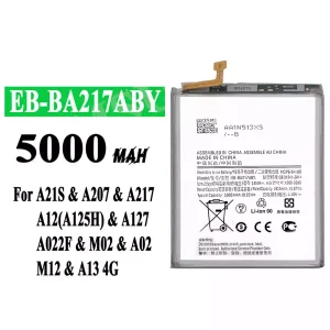 New phone battery EB-BA217ABY for Samsung A21S/A207/A217/A12(A125H)/A127/A022F/M02/A02/M12/A13 4G