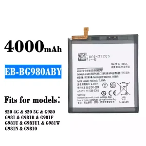 New phone battery EB-BG980ABY for Samsung S20 4G/S20 5G