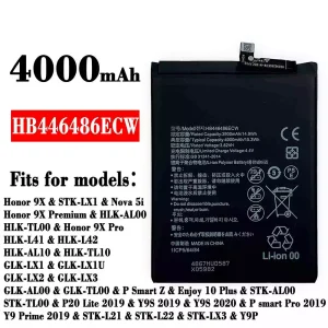 New phone battery HB446486ECW for HUAWEI Honor 9X/Honor 9X Pro