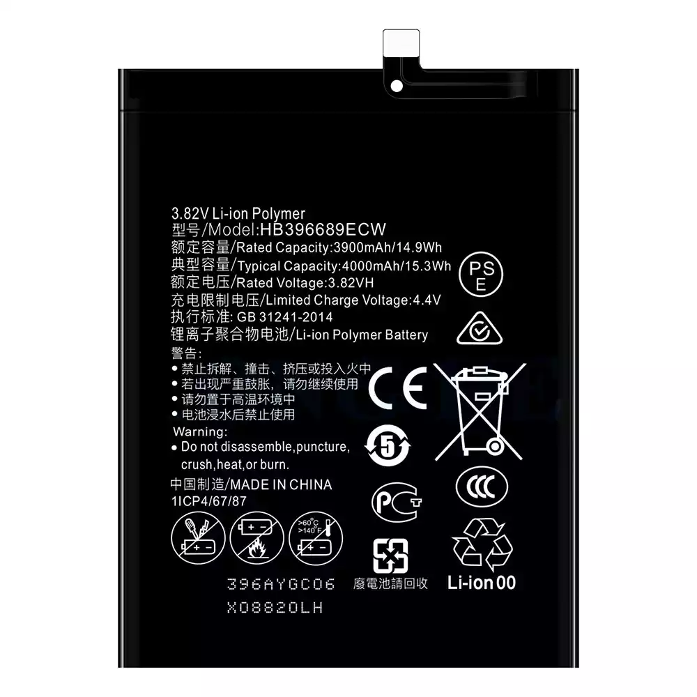 New phone battery HB396689ECW for HUAWEI Mate 9 / Mate 9 Pro / Enjoy 7 Plus / Y9 / Y8S / Y9 2018 / Enjoy 8 Plus / Y9 2019 / Enjoy 9 Plus / Y7 2017 / Nova Lite+ /Y7 Pro 2019 / Y7 2019 / Y7P 2020 / Honor 8C / Honor 7 Plus/Y8S 2020 / Honor 9C / - Image 2