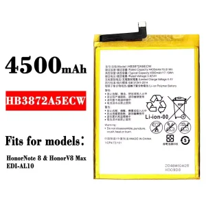 New phone battery HB3872A5ECW for HUAWEI Honor Note 8 / Honor V8 Max