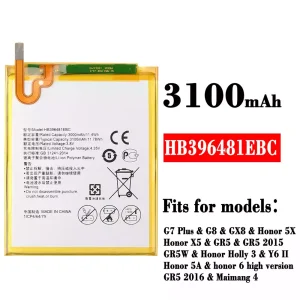 New phone battery HB396481EBC for HUAWEI G7 Plus / G8 / GX8 / Honor 5X / Honor X5 / Honor 5A
