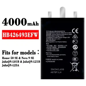 New phone battery HB426493EFW for HUAWEI Honor 50 SE / Nova 9 SE