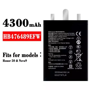 New phone battery HB476489EFW for HUAWEI Honor 50 / Nova 9
