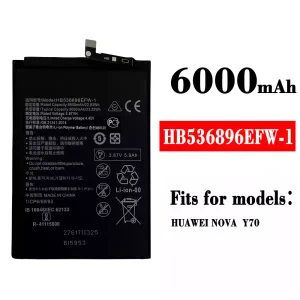 New phone battery HB536896EFW-1 for HUAWEI NOVA Y70