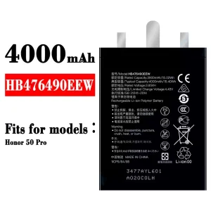 New phone battery HB476490EEW for HUAWEI Honor 50 Pro