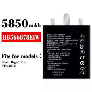 New phone battery HB566878EIW for HUAWEI Honor Magic 7 Pro