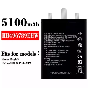 New phone battery HB496789EHW for HUAWEI Honor Magic 5