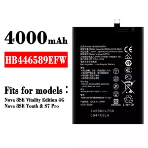 New phone battery HB446589EFW for HUAWEI Nova 8 SE Vitality Edition 4G / Nova 8 SE Youth / S7 Pro