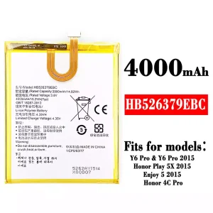 New phone battery HB526379EBC for HUAWEI Y6 Pro 2015 / Honor Play 5X 2015 / Enjoy 5 2015 / Honor 4C Pro