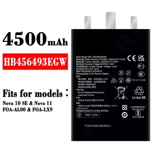 New phone battery HB456493EGW for HUAWEI Nova 10 SE/ Nova 11