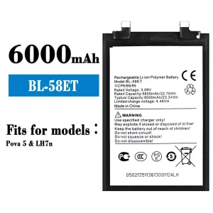 New phone battery BL-58ET for Tecno Pova 5