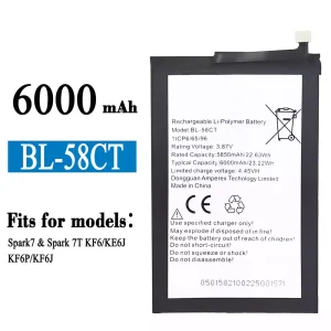 New phone battery BL-58CT for Tecno Spark7 / Spark 7T