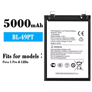 New phone battery BL-49PT for Tecno Pova 5 Pro