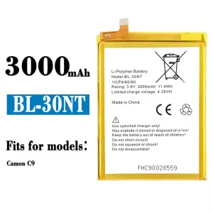 New phone battery BL-30NT for Tecno Camon C9