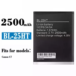 New phone battery BL-25HT for Tecno Camon C7