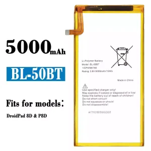 New phone battery BL-50BT for Tecno D8 8D / P8D / Droidpad 8D