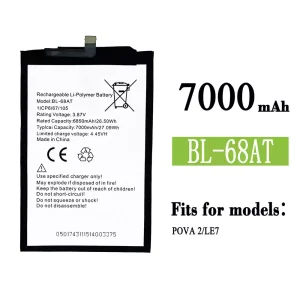 New phone battery BL-68AT for Infinix POVA 2