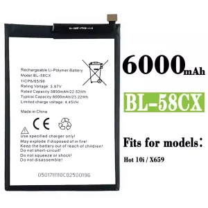 New phone battery BL-58CX for Infinix Hot 10i