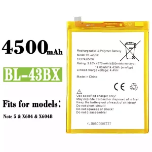 New phone battery BL-43BX for Infinix Note 5