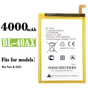 New phone battery BL-40AX for Infinix Hot Note