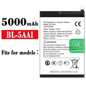 New phone battery BL-5AAI for ITEL