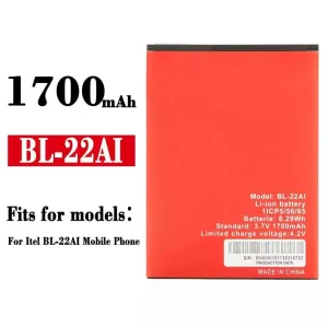 New phone battery BL-22AI for ITEL