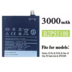 New phone battery B2PS5100 for HTC Desire 10 Pro / One x9