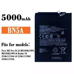 New phone battery BN5A for Xiaomi Poco M3 Pro 5G / Redmi 10