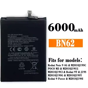 New phone battery BN62 for Xiaomi Redmi Note 9 4G / Redmi 9T / Redmi 9 Power
