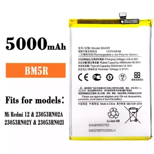 New phone battery BM5R for Xiaomi Redmi 12