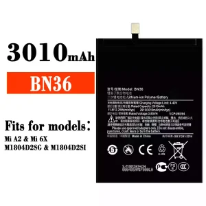 New phone battery BN36 for Xiaomi Mi A2 / Mi 6X