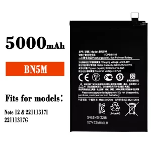 New phone battery BN5M for Xiaomi Note 12