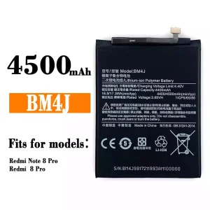 New phone battery BM4J for Xiaomi Redmi Note 8 Pro / Redmi 8 Pro
