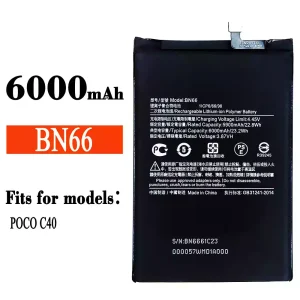 New phone battery BN66 for Xiaomi poco C40