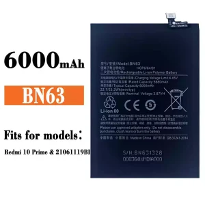 New phone battery BN63 for Xiaomi Redmi 10
