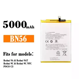 New phone battery BN56 for Xiaomi Redmi 9A / Redmi 9AT / Redmi 9C / POCO C3