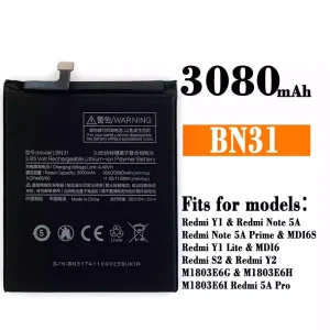 New phone battery BN31 for Xiaomi Redmi Y1 / Redmi Note 5A /Redmi Y1 Lite  / Redmi S2 / Redmi Y2  / Redmi 5A Pro