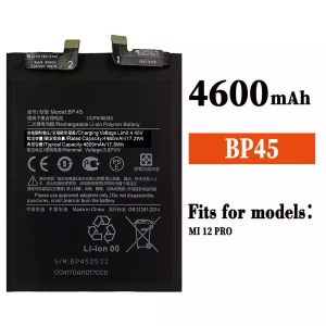 New phone battery BP45 for Xiaomi MI 12 Pro
