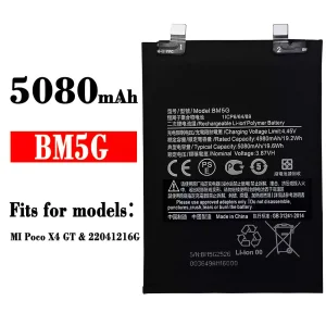 New phone battery BM5G for Xiaomi MI Poco X4 GT