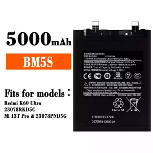 New phone battery BM5S for Xiaomi Redmi K60 Ultra / Mi 13T Pro