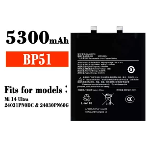 New phone battery BP51 for Xiaomi Mi 14 Ultra
