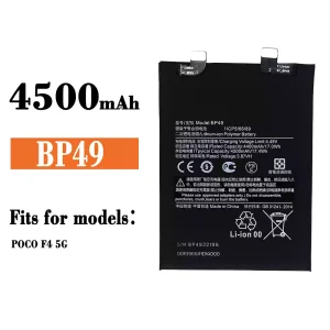 New phone battery BP49 for Xiaomi Poco F4 5G / Redmi K40s