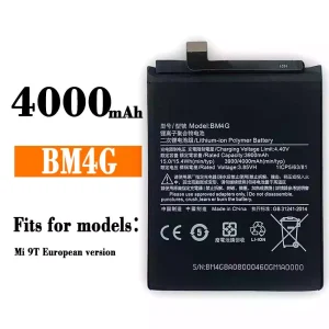 New phone battery BM4G for Xiaomi Mi 9T