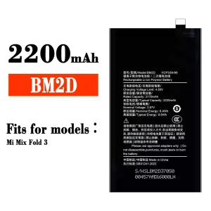New phone battery BM2D for Xiaomi Mi Mix Fold 3