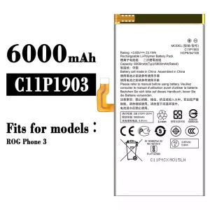 New phone battery C11P1903 for Asus ROG Phone 3
