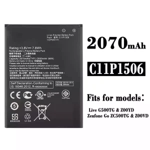 New phone battery C11P1506 for Asus Live G500TG,Zenfone Go ZC500TG
